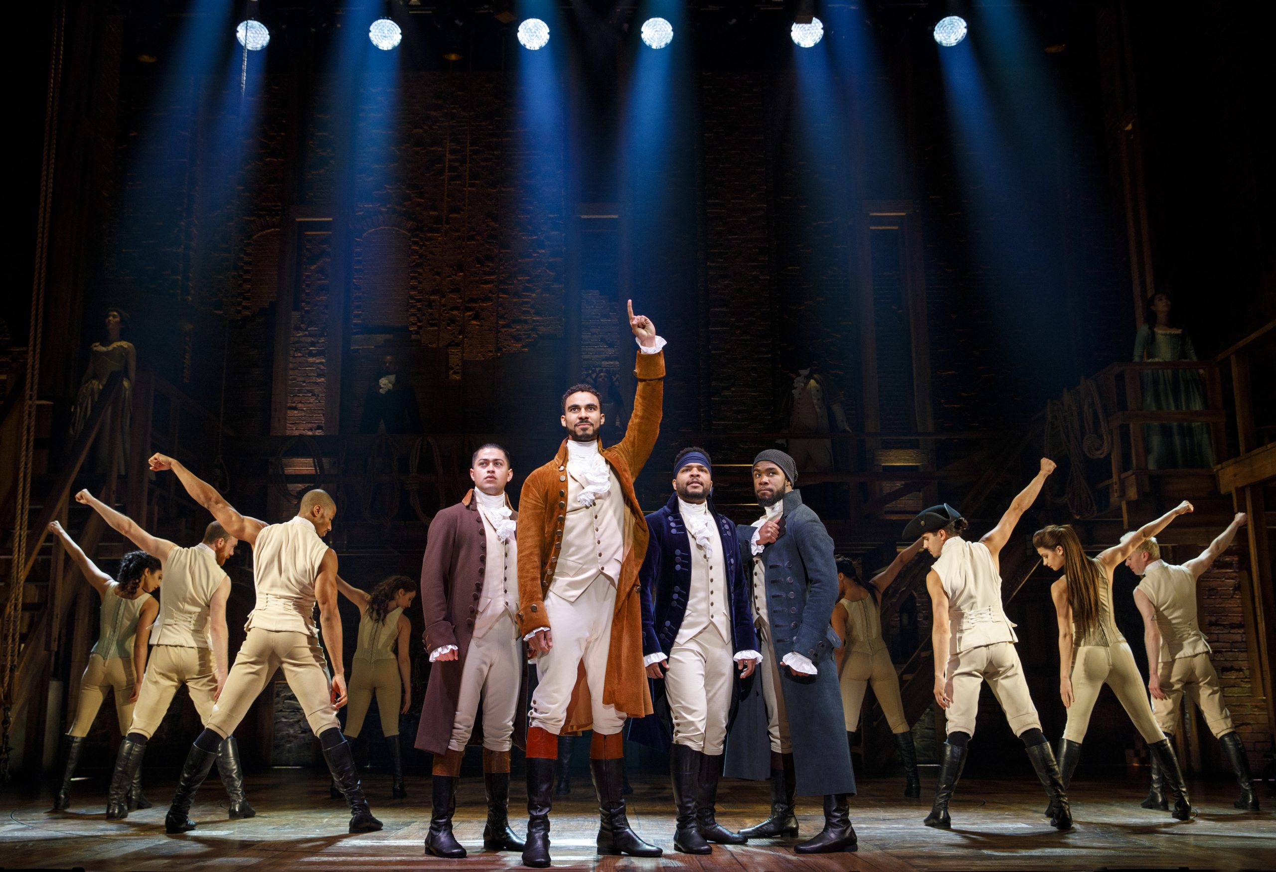 Escena de Hamilton en Broadway, Nueva York